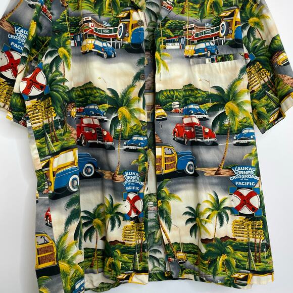 Royal Creations Hawaiian Vintage Cars Men's Button down SS XXL - Picture 4 of 11